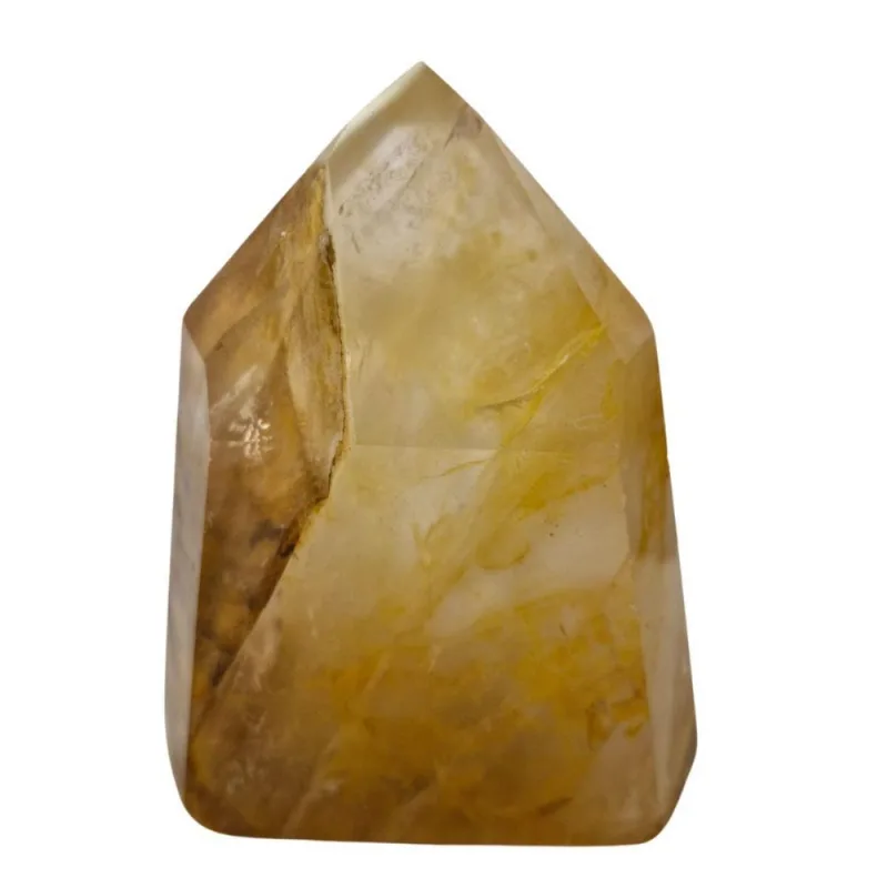 Pedra Natural Ponta De Quartzo Ferruginoso 400 A 500 G