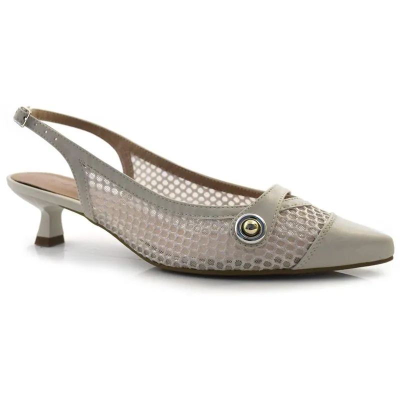 Scarpin Slingback Feminino Suzzara Off White 553036 36