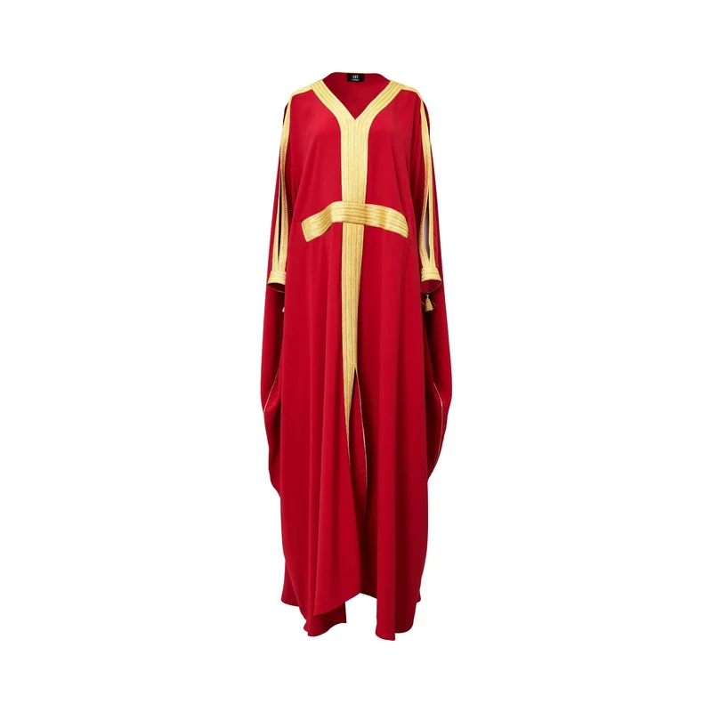 Maison Darine Women's Gold-Embroidered Royal Kaftan