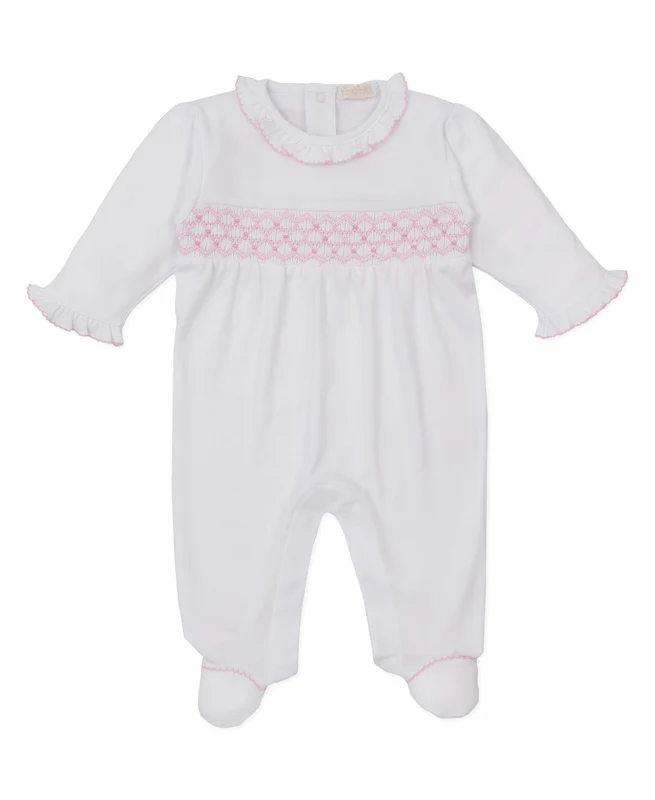 Kissy Kissy Kids New Born Girl's White & Pink Sleepsuit Set White & Pink / 0-3M