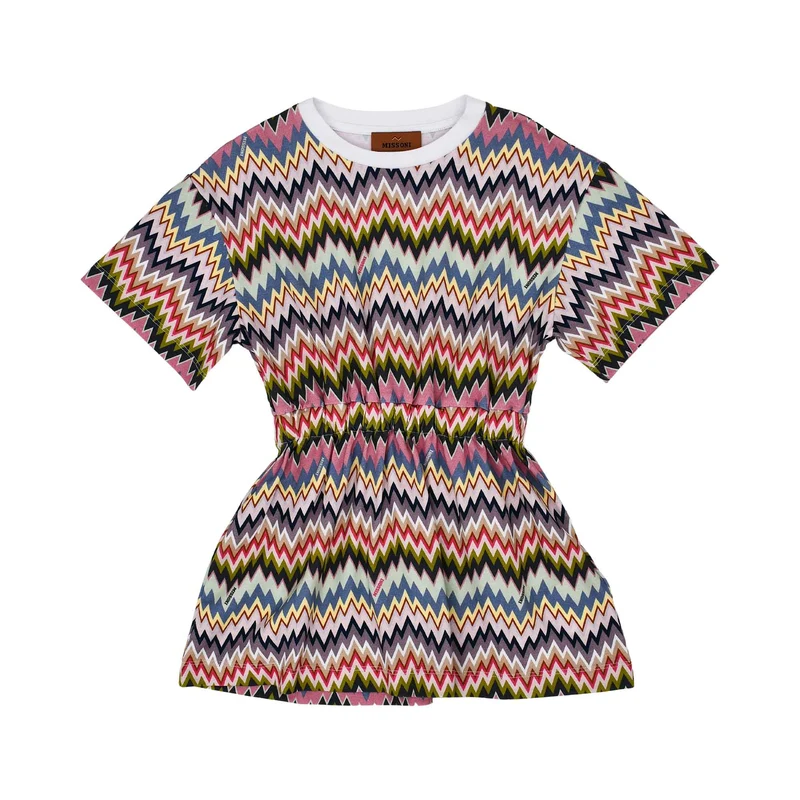 Missoni Kids Girl's Signature Chevron Knit Dress 12 / Multicolor