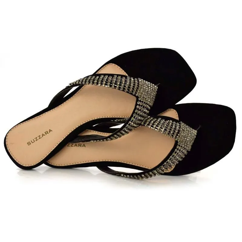Tamanco Rasteira Feminino Suzzara Preto 31139 40
