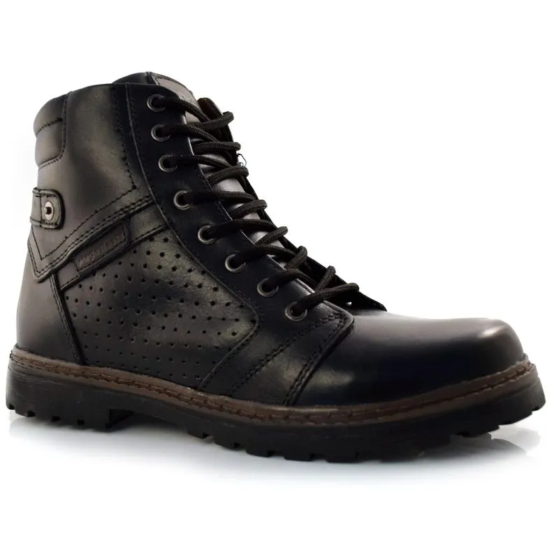 Coturno Masculino de Couro Megaboots Preto 6021 38