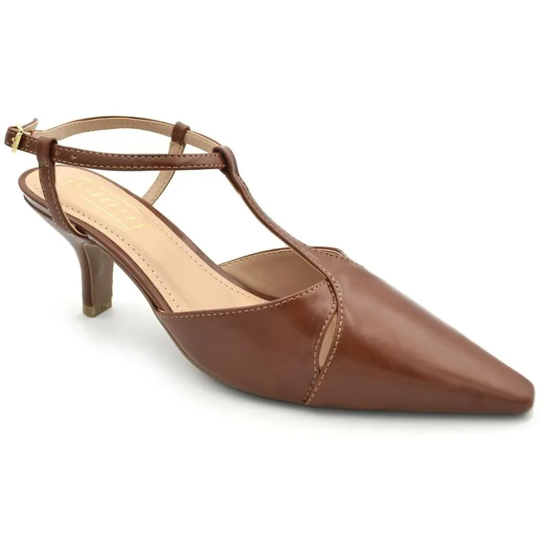 Scarpin Slingback Feminino Suzzara Marrom 6301-03 34