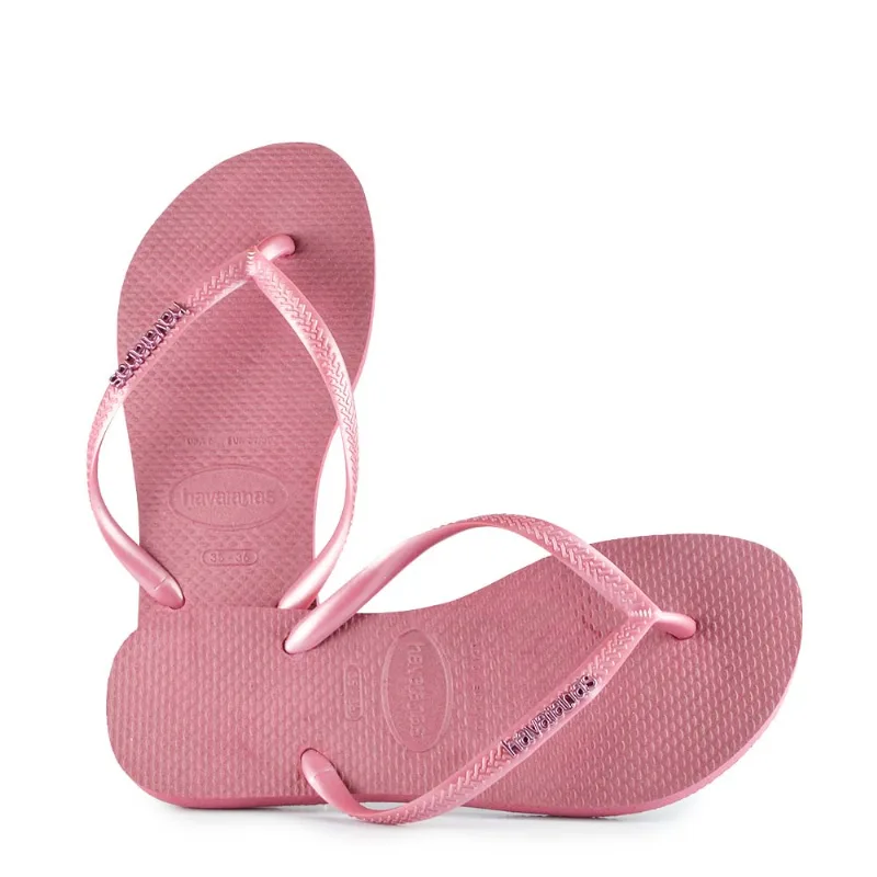 Chinelo Havaianas Feminino Slim Logo Metal 25/26 9339 AMARANTO 37/38