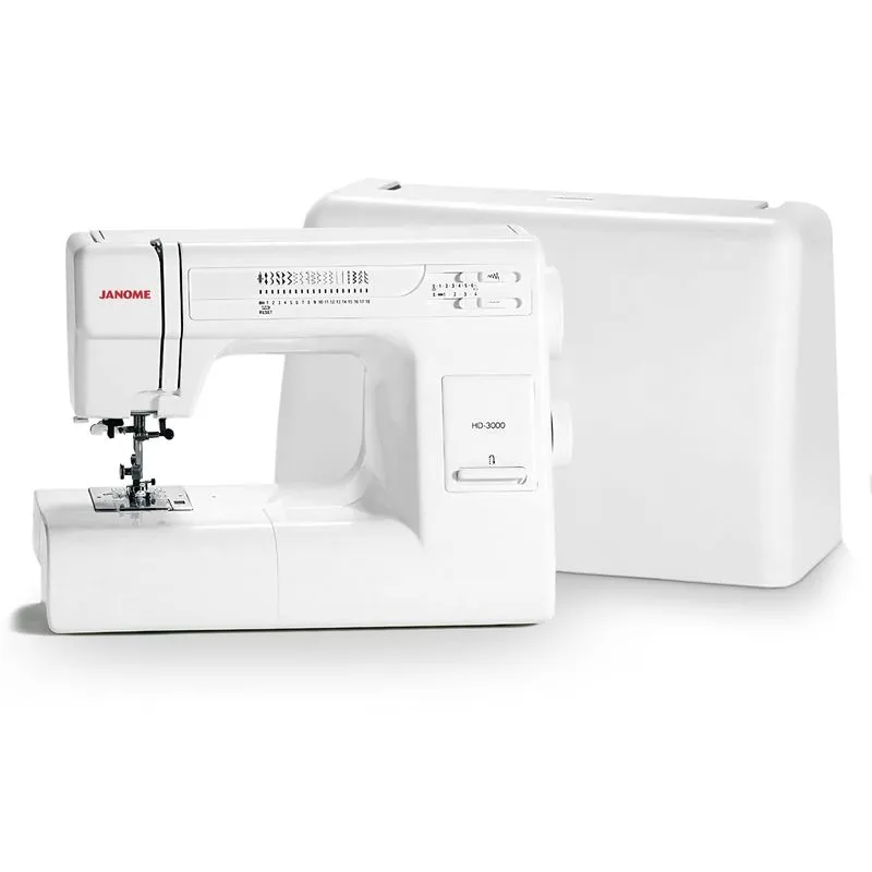 Máquina De Costura Janome Hd3000 Heavy-Duty 18 Pontos Com Estojo