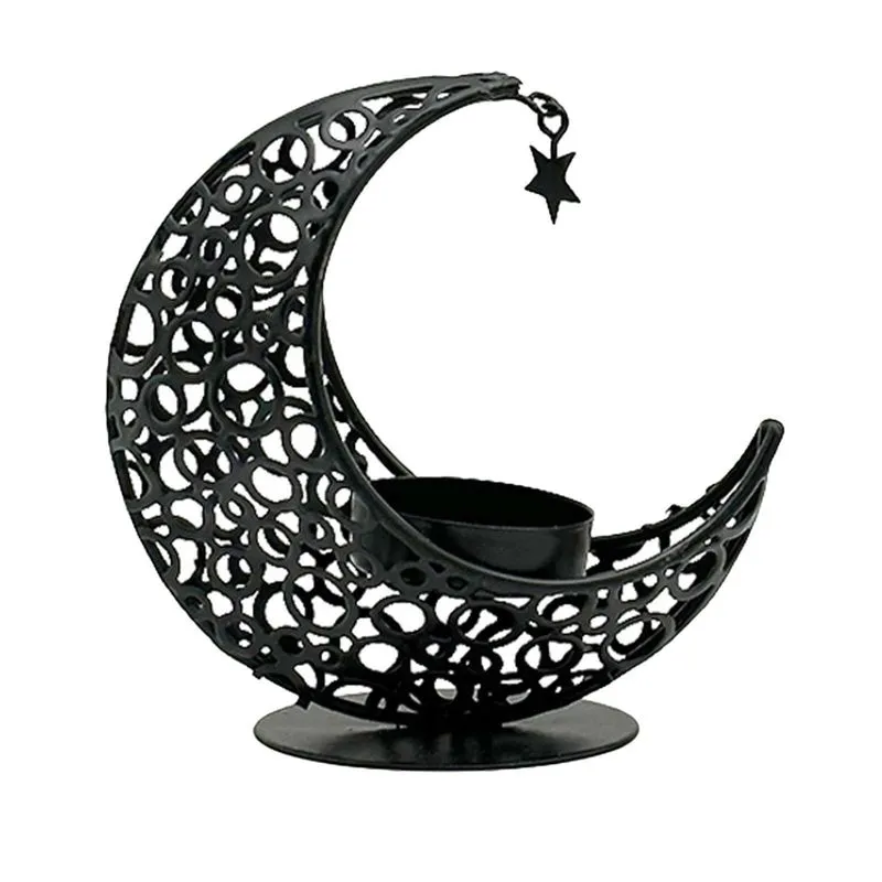 Castiçal De Metal Islâmico Em Forma De Lua Para Festa