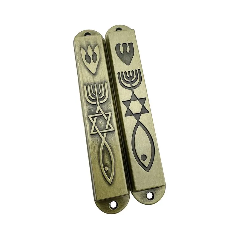 2 Peças Mezuzahs Para Porta Messiânica Religiosa Moderna