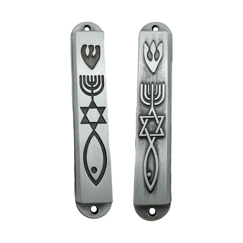 2 Peças Mezuzahs Para Porta Messiânica Religiosa Moderna