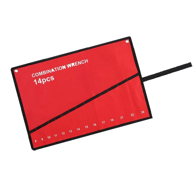 Saco De Chave Inglesa Organizador De Saco De Ferramentas De Enrolar Vermelho Para Carpinteiro