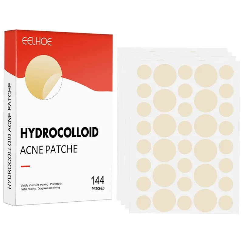 Conjunto De 144 Remendos De Espinha De Acne Hidrocoloide Para Marcas De Acne