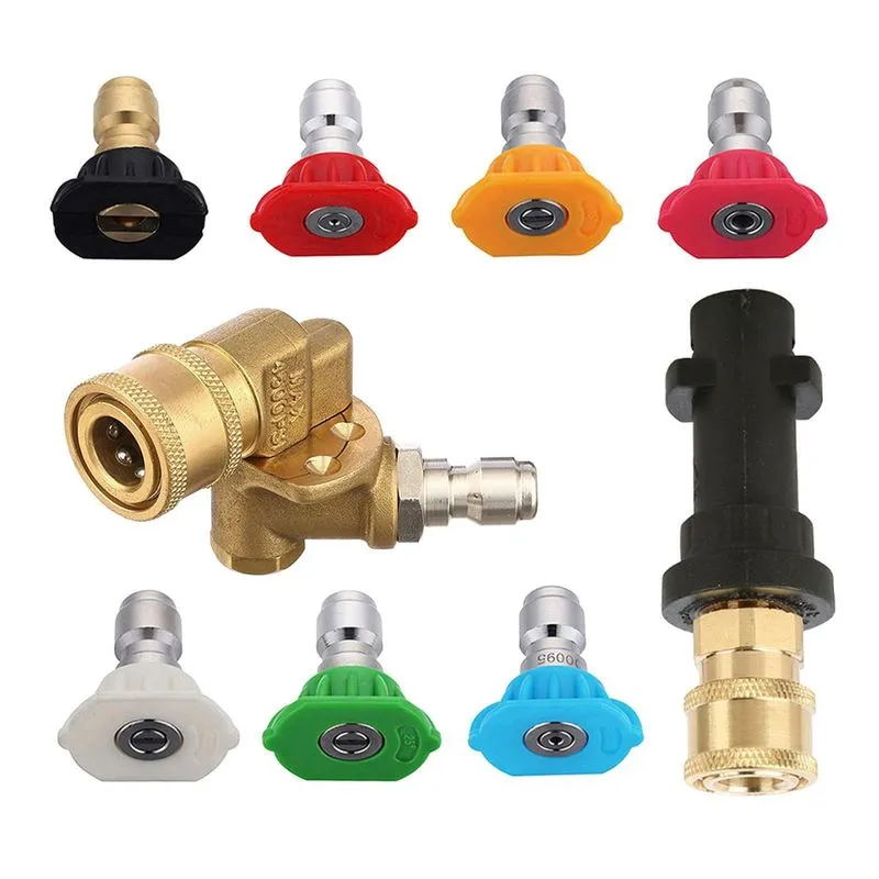 Kit Adaptador De Lavagem De Pressão Ajustável Acessórios Pontas Do Bocal