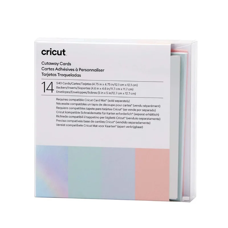 Cartões Cutaway Cricut Pastel Sampler S40 Com 14 Cartões