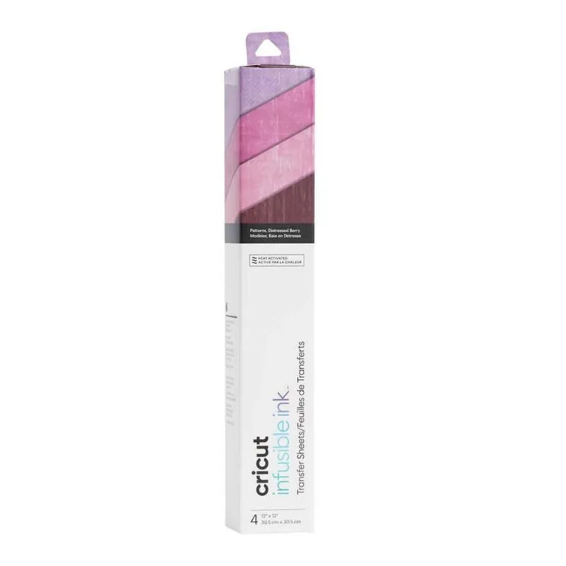 Folhas De Transferência Cricut Infusible Ink Distressed Berry X4