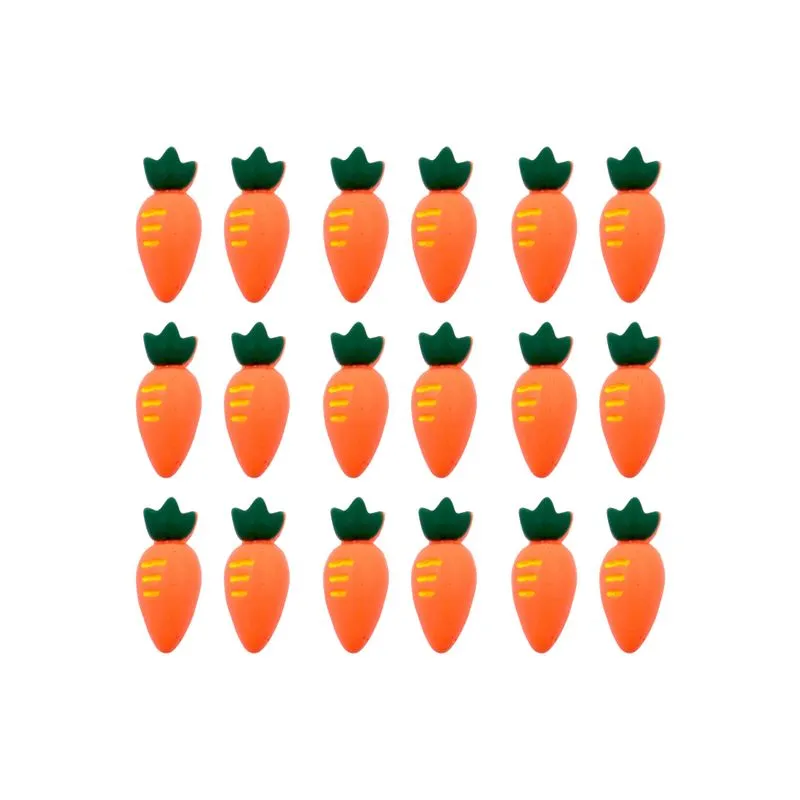 Aplique Cenoura 18Mm Em Resina Com 200 Peças 208 - Laranja