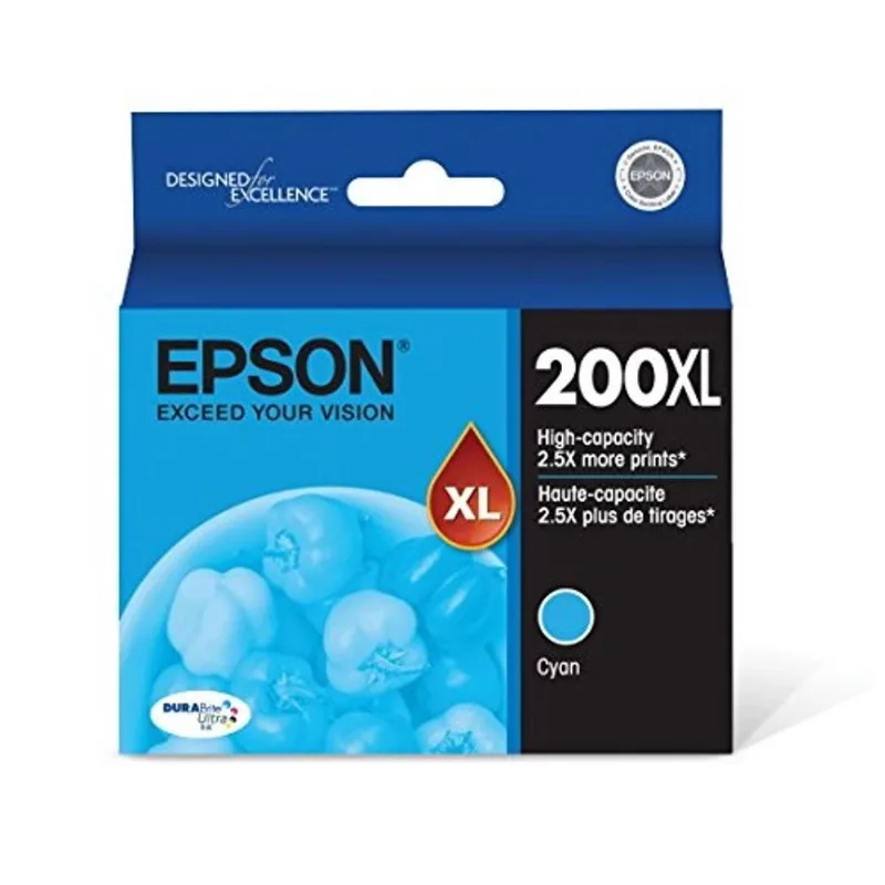 Epson T200 DURABrite Ultra -Ink High Capacity Cyan -Cartridge (T200XL220-S) para impressoras Epson Expression e WorkForce seleccionadas