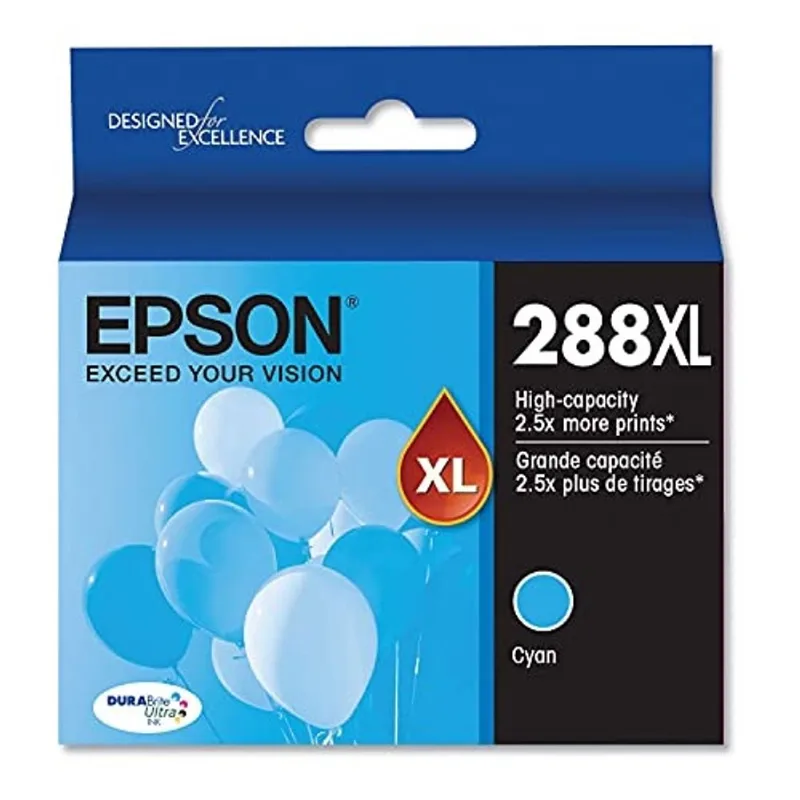 Epson T288 DURABrite Ultra -Ink -Cartucho Ciano de Alta Capacidade (T288XL220-S) para Impressoras Epson Expression Seleccionadas