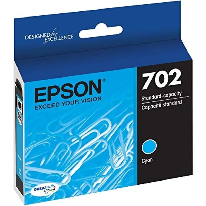 Epson T702 DURABrite Ultra -Ink Standard Capacity Cyan -Cartridge (T702220-S) para impressoras Epson WorkForce Pro seleccionadas