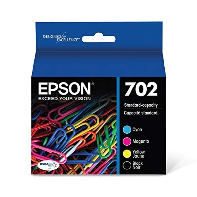Epson T702 DURABrite Ultra -Ink Standard Capacity Black & Color -Cartridge Combo Pack (T702120-BCS) para impressoras Epson WorkForce Pro seleccionadas