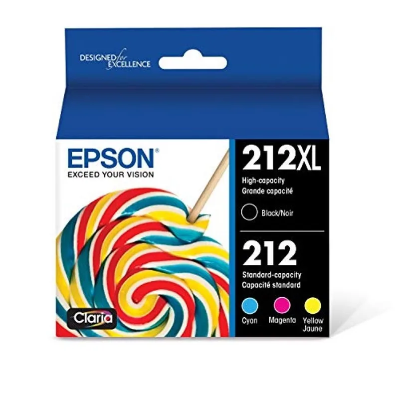 Epson T212 Claria -Ink High Capacity Black & Standard Color -Cartridge Combo Pack (T212XL-BCS) para impressoras Epson Expression e WorkForce seleccionadas