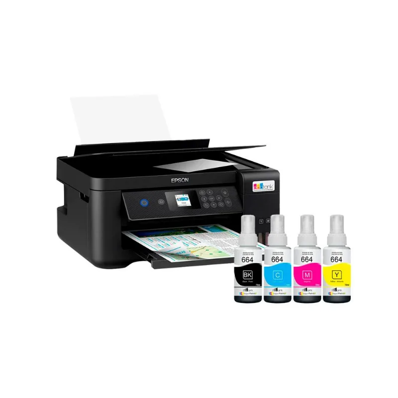 Impressora Multifuncional Epson L4260 + Kit 4 Cores Adiciona