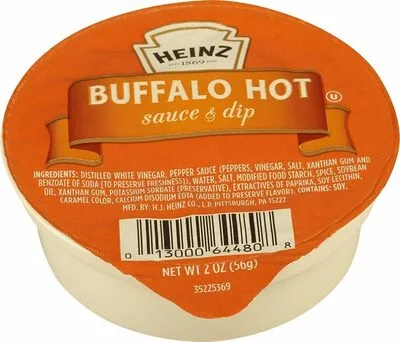 Buffalo hot sauce single serve dunk cup