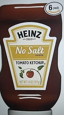 Tomato ketchup no added salt bottles