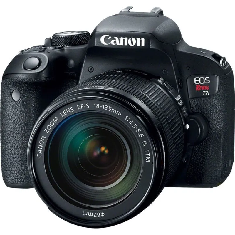 Câmera Canon DSLR EOS Rebel T7i com Lente 18-135mm