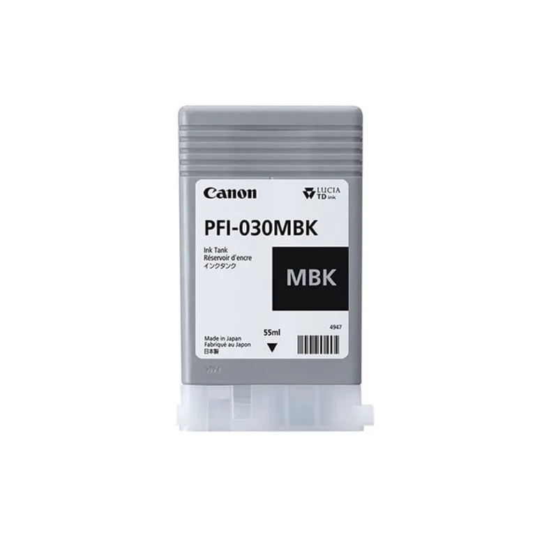 Cartucho de Tinta Canon PFI-030 PFI-030MBK Preto Fosco TA30 TA20 Original 55ml