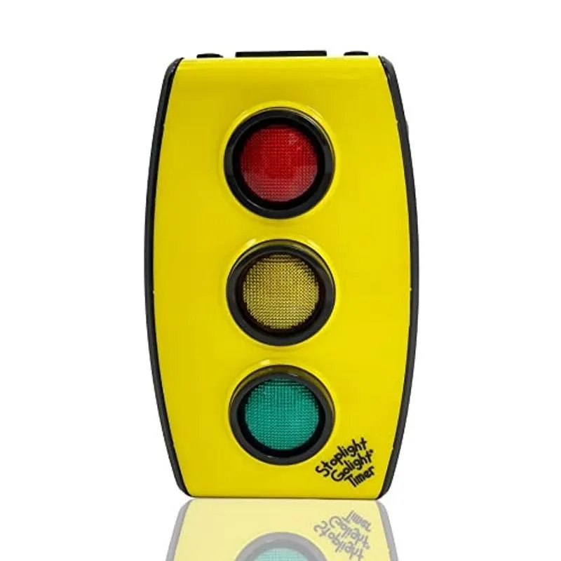 BeeZee Kids Stoplight Golight Semáforo para Crianças - Temporizador Visual com Pistas de Áudio - Luz de Parada Pronta para Acordar - Treinamento do Sono para Crianças, Luz de Parada do Professor - App