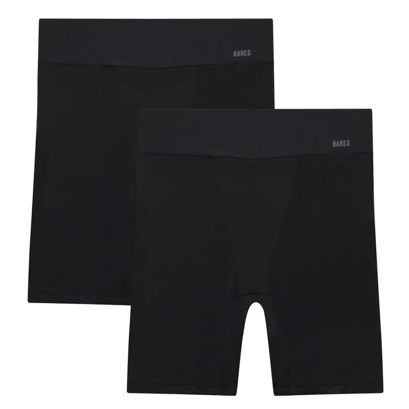 Shorts Deslizantes De Microfibra Antiatrito Hanes Moves, Pacote Com 2