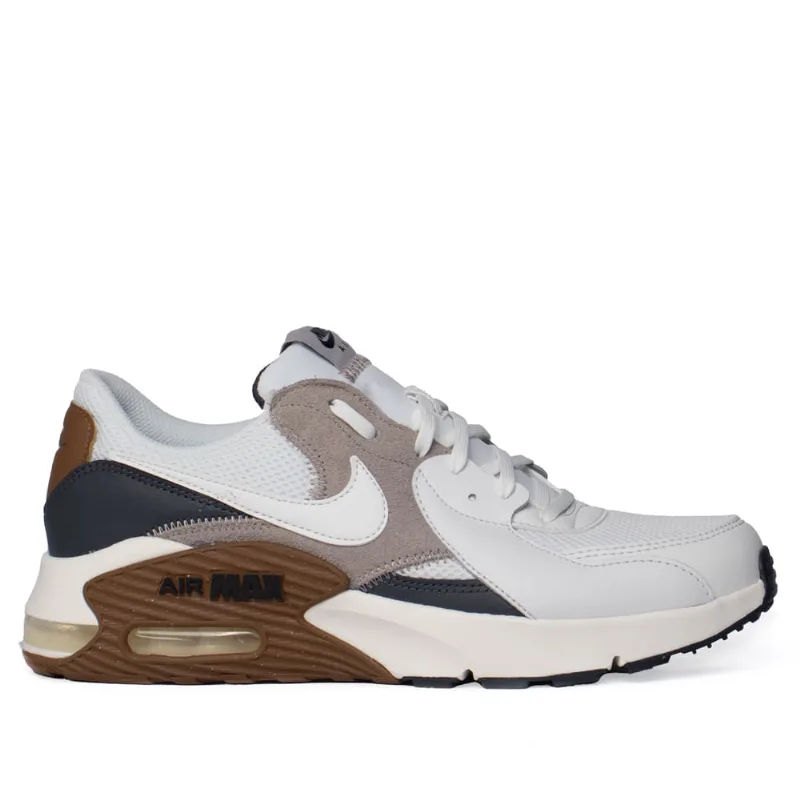 Tênis Masculino Nike Air Max Excee Branco/Marrom - 42