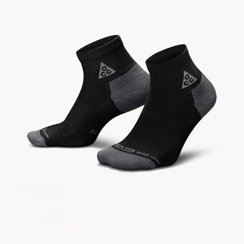 Nike ACG Unisex Everyday Elevated Ankle Socks Black/Dk Smoke Grey/Reflective Silv / XL
