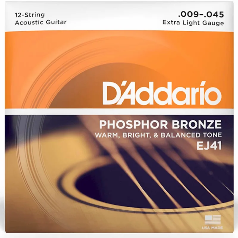 Encordoamento para Violão Aço 12 Cordas D'Addario EJ41