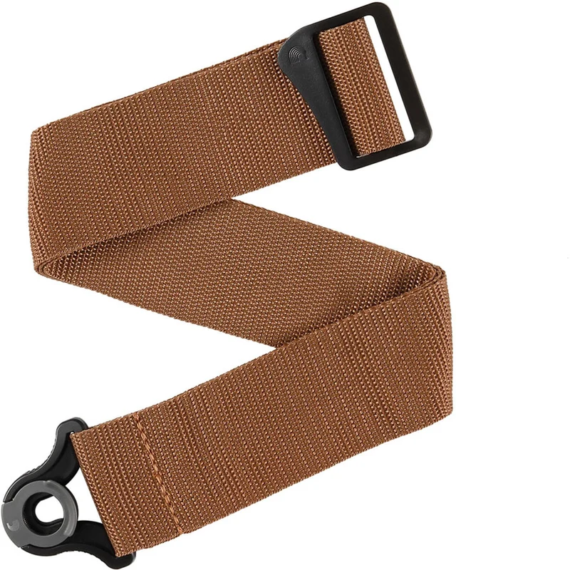 Auto Lock Guitar Strap, Brown