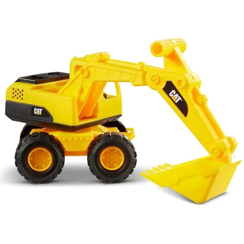 Escavadeira de Brinquedo Cat Construction com Rodas Gigantes e Pá Ajustável