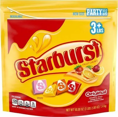 Fruit chews candy party size resealable