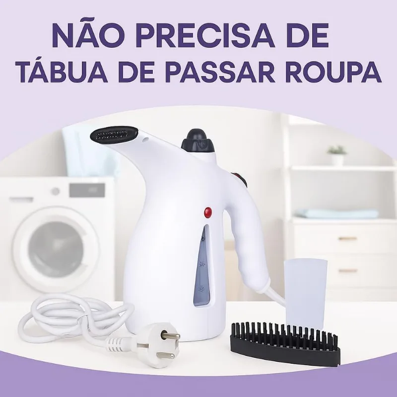 Super Vaporizador Passa Roupa Portátil Cabide Higienizador 4 Em 1 - 110v 800w