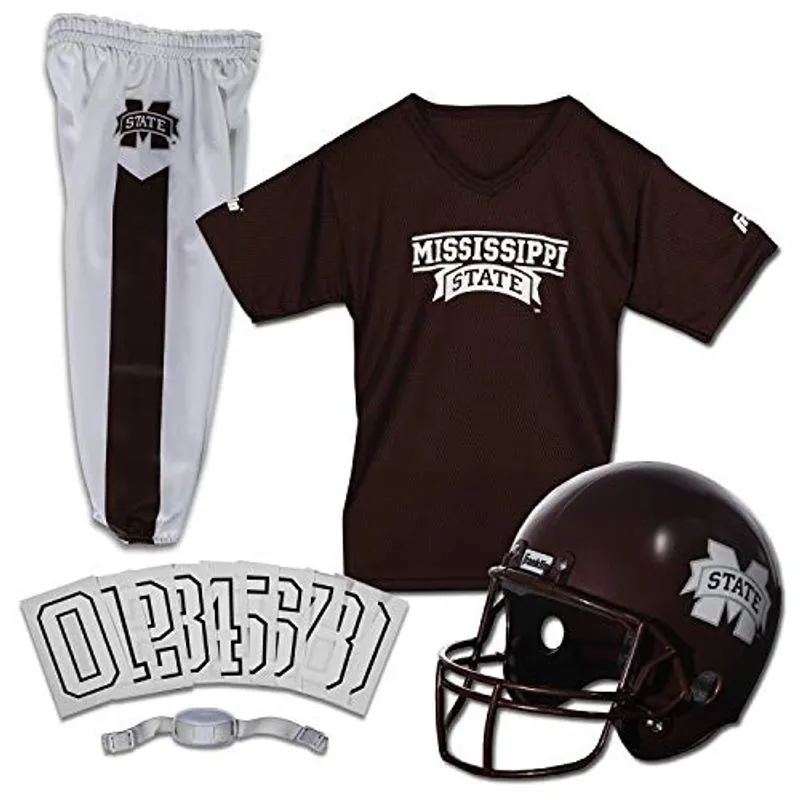 Franklin Sports ncaa Mississippi State Bulldogs Kids College Football Uniform Set - Conjunto de Uniformes Jovens - Inclui Jersey, Capacete, Calças - Jovem Pequeno