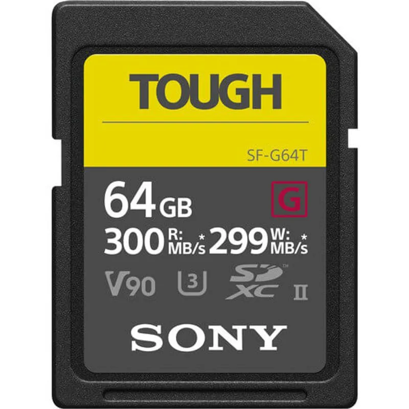 Cartão Memória SDXC 64GB Sony Tough SF-G Series 300MB/s UHS-II V90 U3