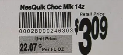 Nesquik chocolate milk 14 oz