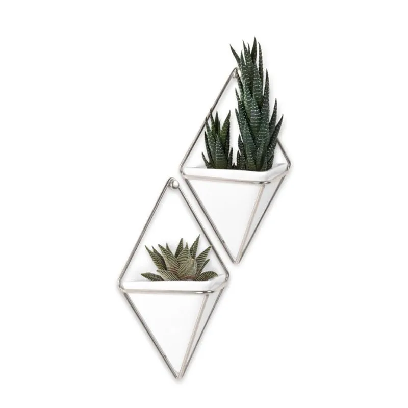 Vaso Trigg de Parede Conjunto com 2 Peças Branco Umbra