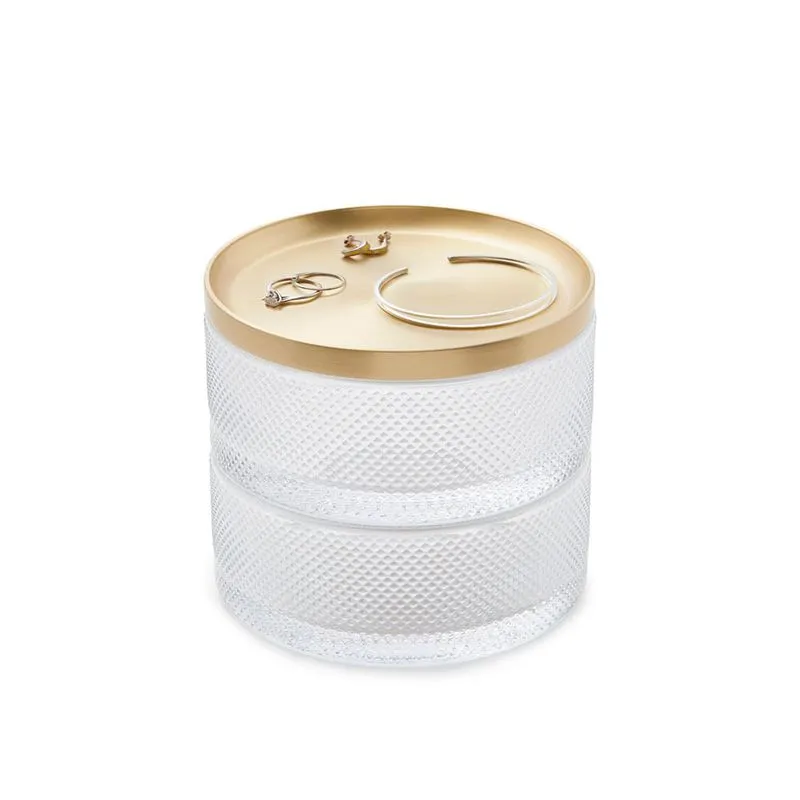Porta Bijoux Tesora Dourado Umbra