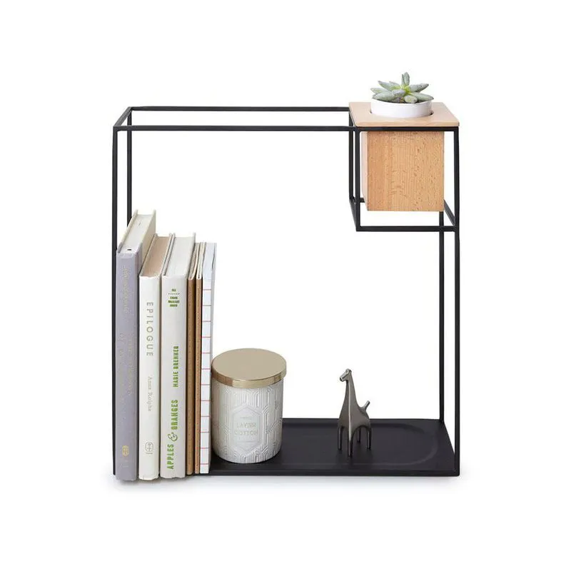 Prateleira Cubist Grande Natural Preto Umbra