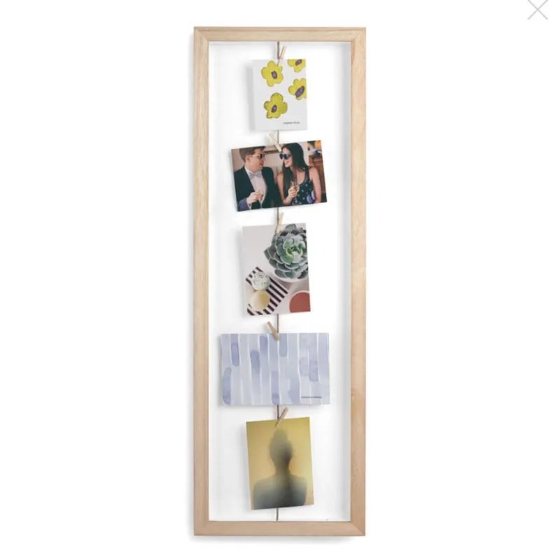 Porta Retrato Clothesline Madeira Umbra