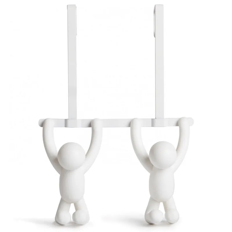 Cabideiro de porta umbra duplo buddy cor branco