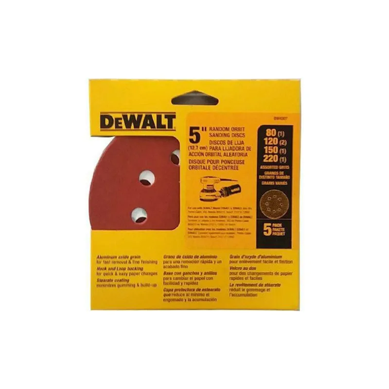 Kit 5 Discos Lixa Dewalt 5 Dw4307 X