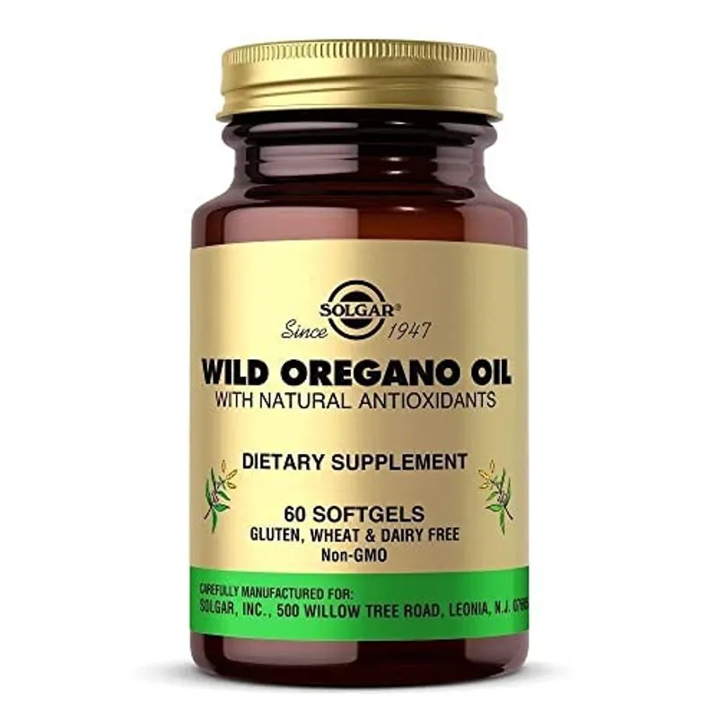 Óleo De Orégano Selvagem Solgar, 60 Softgels - Concentrado De Óleo De Orégano - Suporte Imunológico - Inclui Fitoquímicos Antioxidante