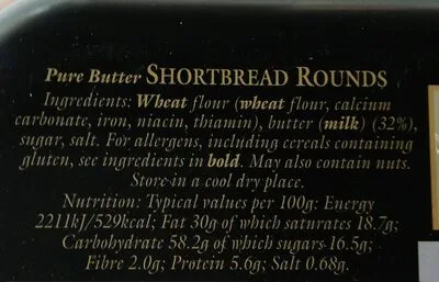 Pure butter shortbread