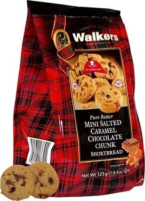Mini salted caramel chocolate chunk shortbread cookies